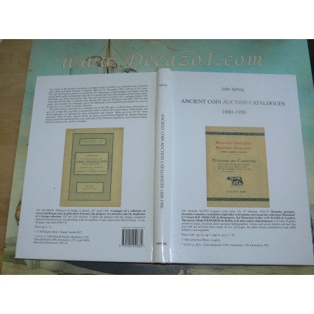 Spring J., Ancient Coin Auction Catalogues, 1880-1980. Spink, London 2009. Hardcover, English. NEW