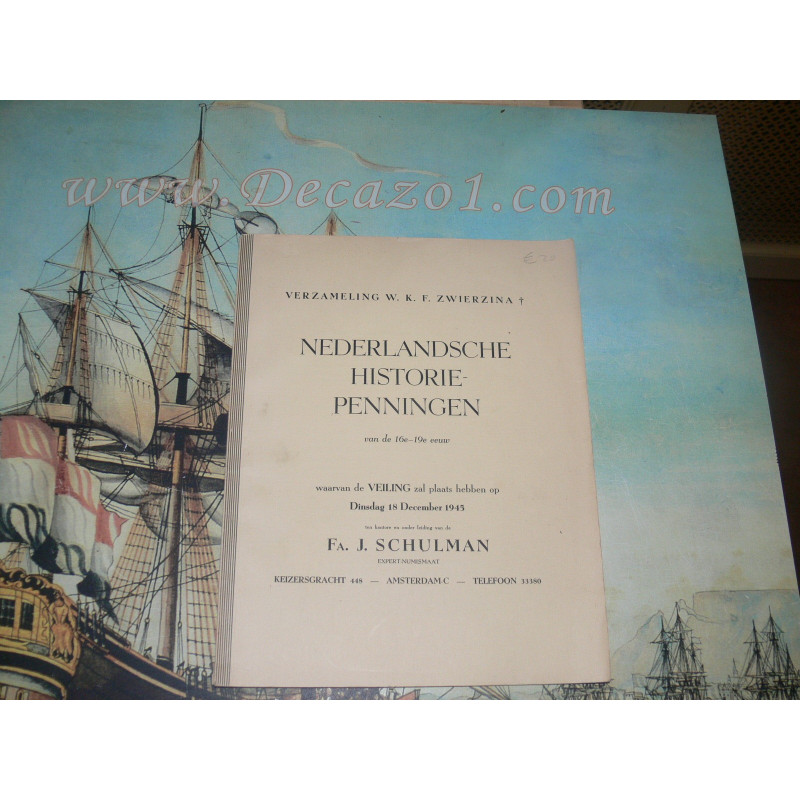 Schulman, Jacques. Amsterdam. 1945-12 (210) - VERZAMELING W. K. F. ZWIERZINA-NEDERLANDSCHE HISTORIEPENNINGEN . 16e - 19e eeuw