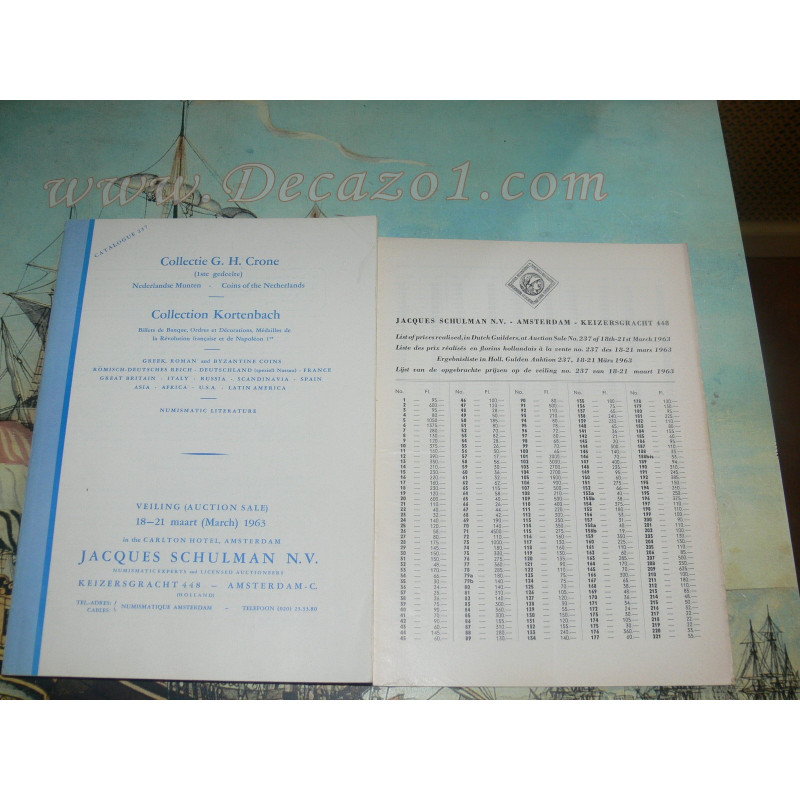 Schulman, Jacques. Amsterdam. 1963-03 (237) - Collections Crone  Kortenbach- Nassau,  la Révolution française et de Napoléon Ier