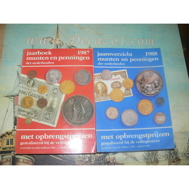 Stuurman.- 1987 + 1988 Jaarboeken munten en penningen der Nederlanden. Met opbrengstprijzen gerealiseerd bij de veinghuizen