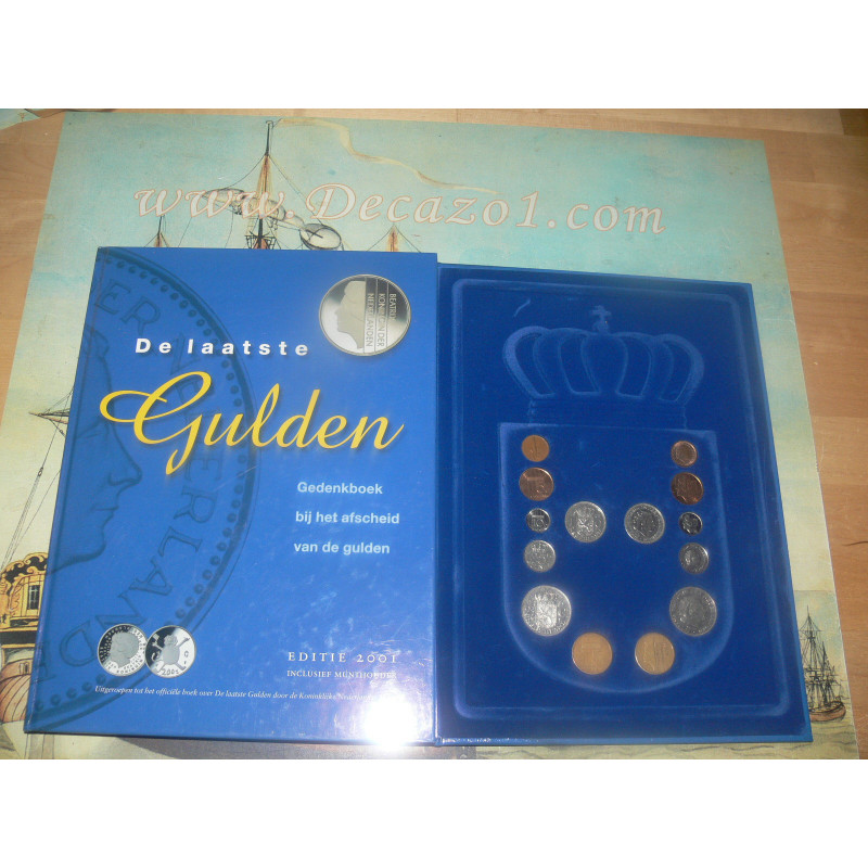 Luites, Marjon. - De laatste gulden. + all coins. Gedenkboek bij het afscheid van de gulden. 2001 Editie