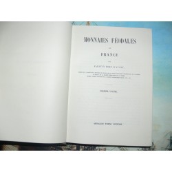 Poey d'Avant, Faustin: Monnaies féodales de France. 3 volumes + Atlas Forni reprint