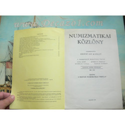 Numizmatikai Közlöny magyar numizmatikai tarsulat. Set (7) 1979-1992 Hungarian Numismatic Bulletin Budapest